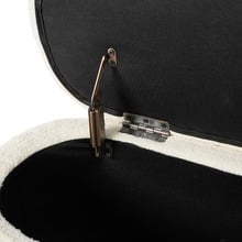 Hadrian Boucle Storage Ottoman Bench